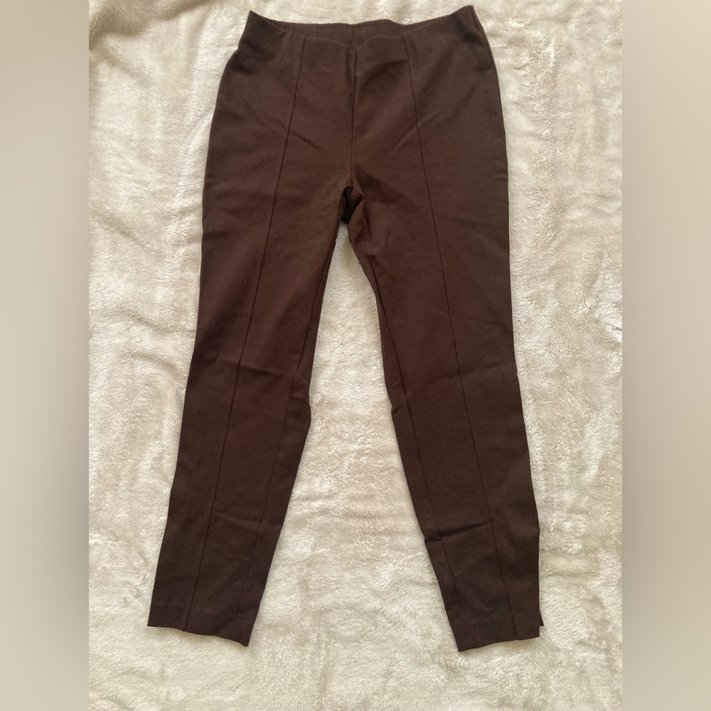 J. Jill Brown Slim Leg Stretch Pants - Petite Small